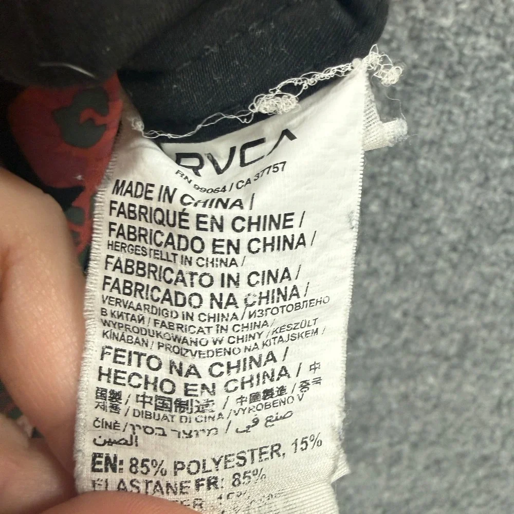 RVCA Board Shorts Mens 29 Multicolor Floral Cargo Pocket Swim Trunks Surf Summer